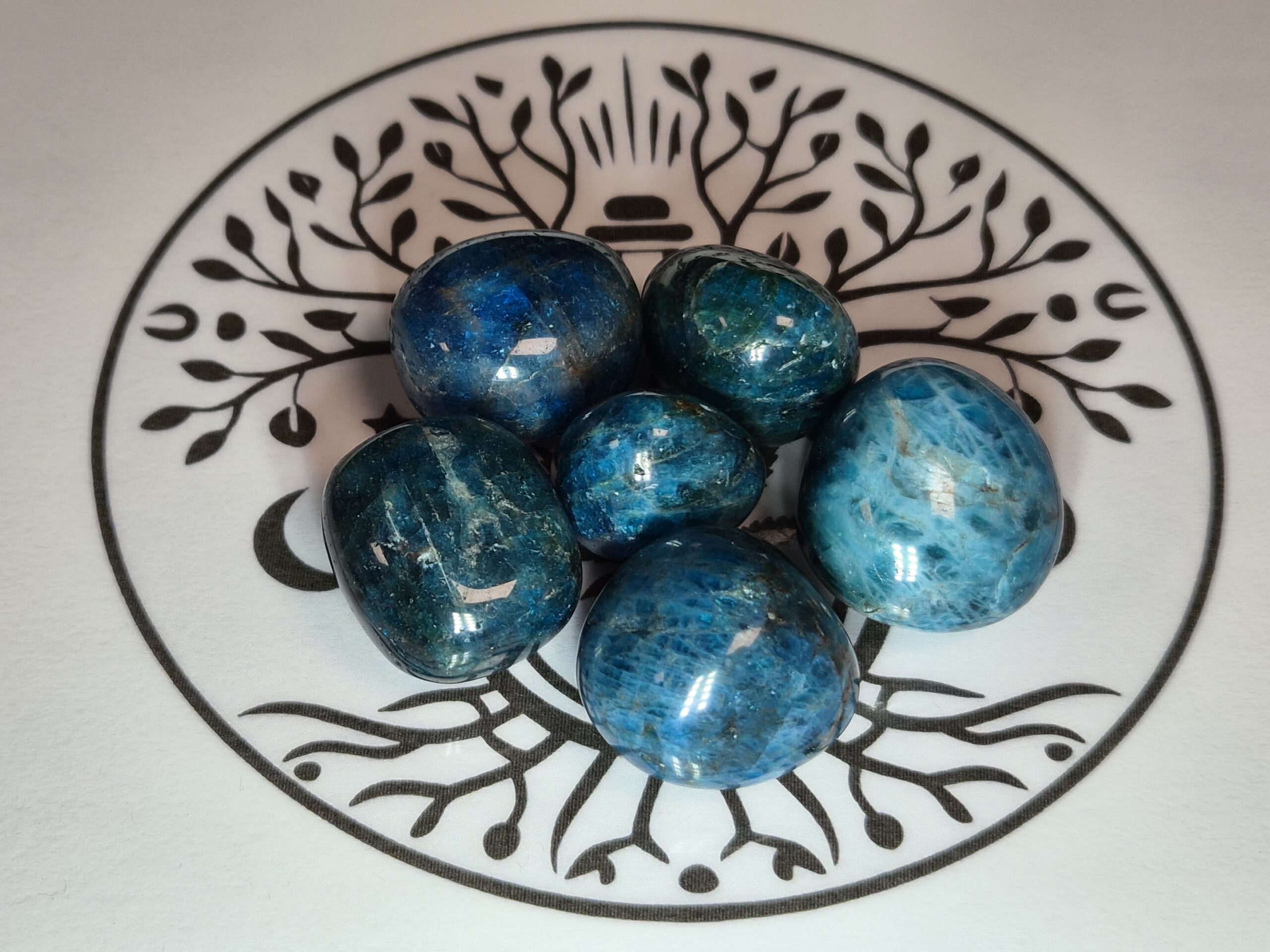 Pierre roulée Apatite bleue AA