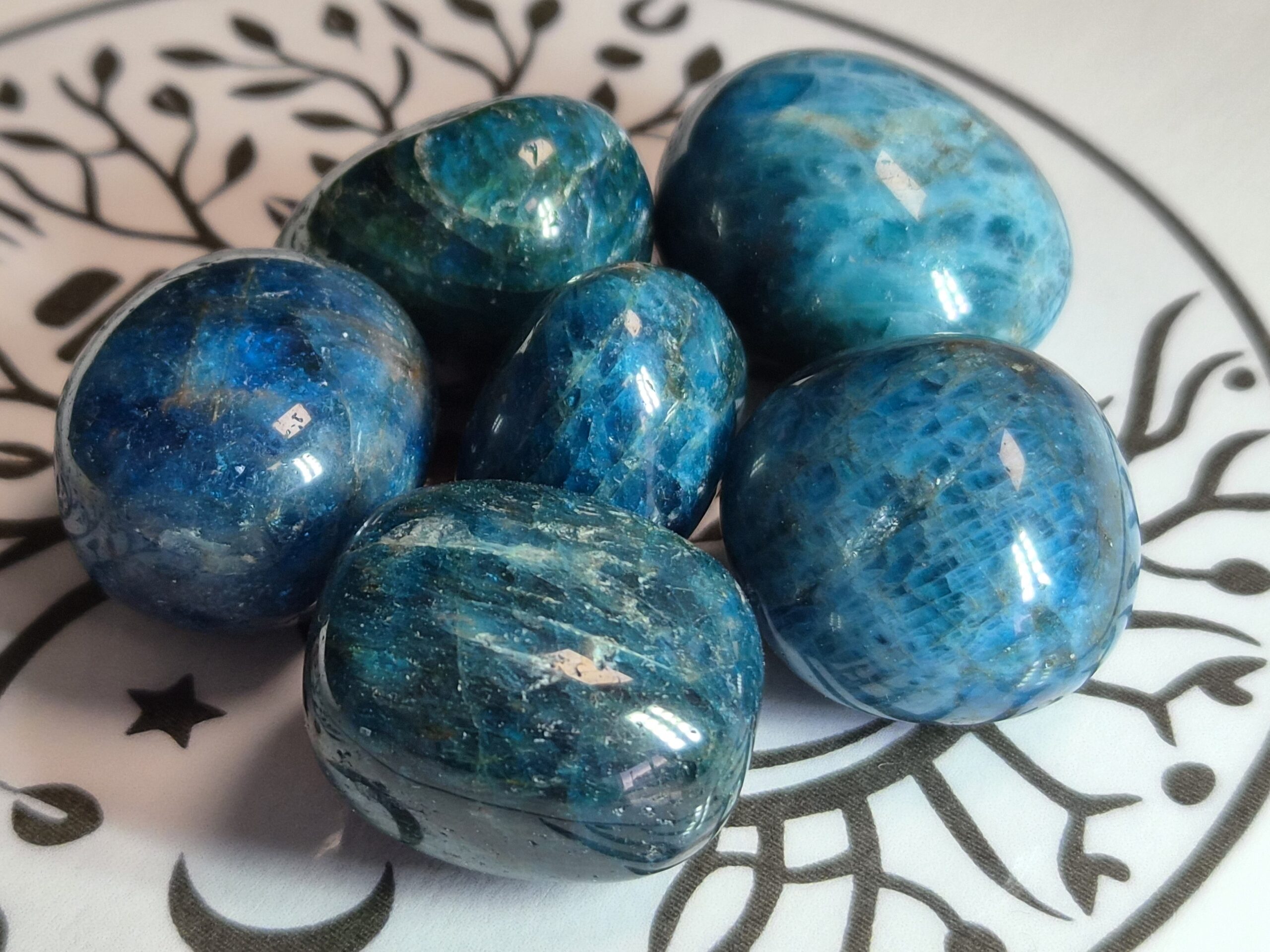 Pierre roulée Apatite bleue AA