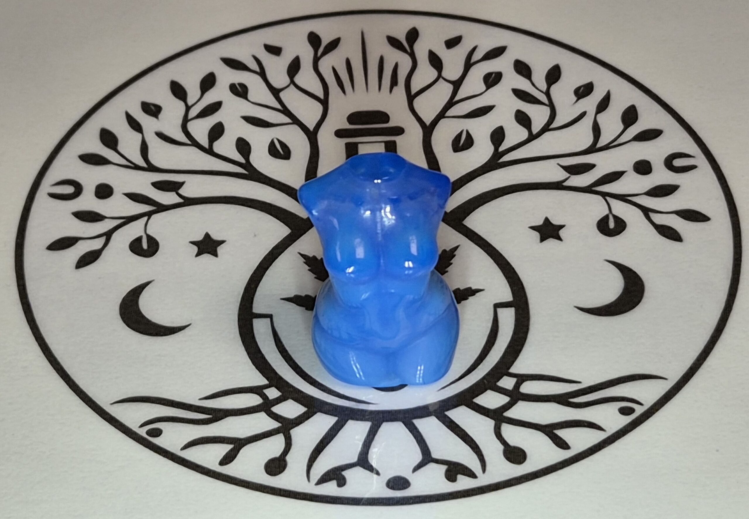 TORSE FEMININ OPALINE BLEUE