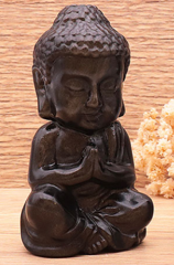 Bouddha indien Obsidienne dorée 8cm