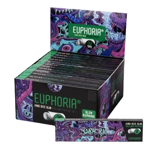 Feuilles à Rouler Psychédéliques Euphoria Kingsize Slim + Filtres