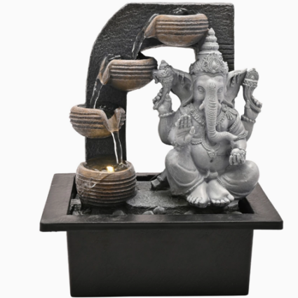 Fontaine à eau intérieure LED Ganesh