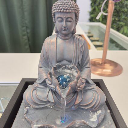 Fontaine décorative bouddha sutra LED