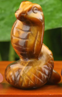 Sculpture Serpent en Œil de Tigre 5cm