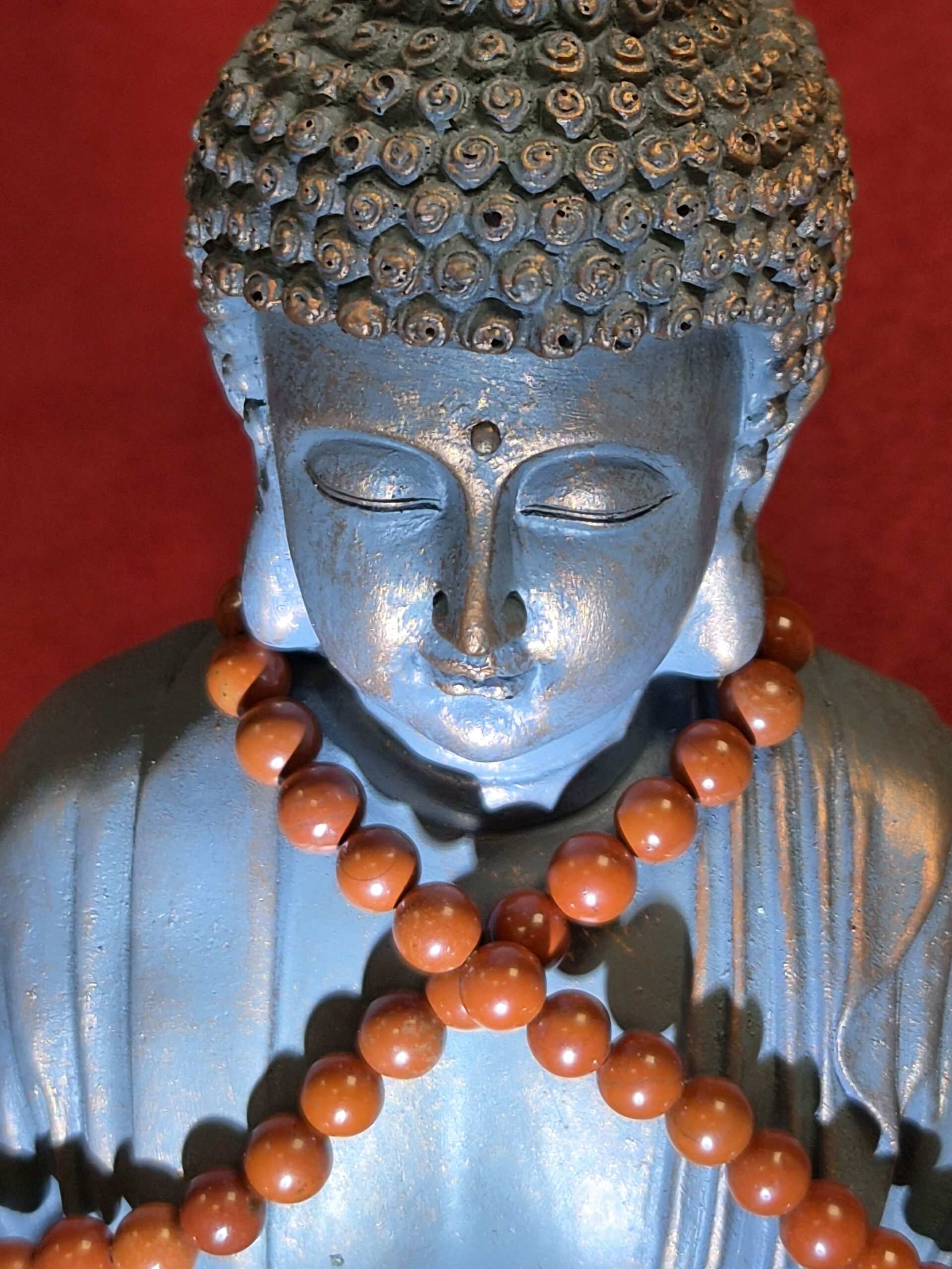 Collier Boules Jaspe Rouge