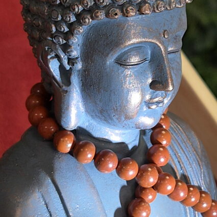 Collier Boules Jaspe Rouge