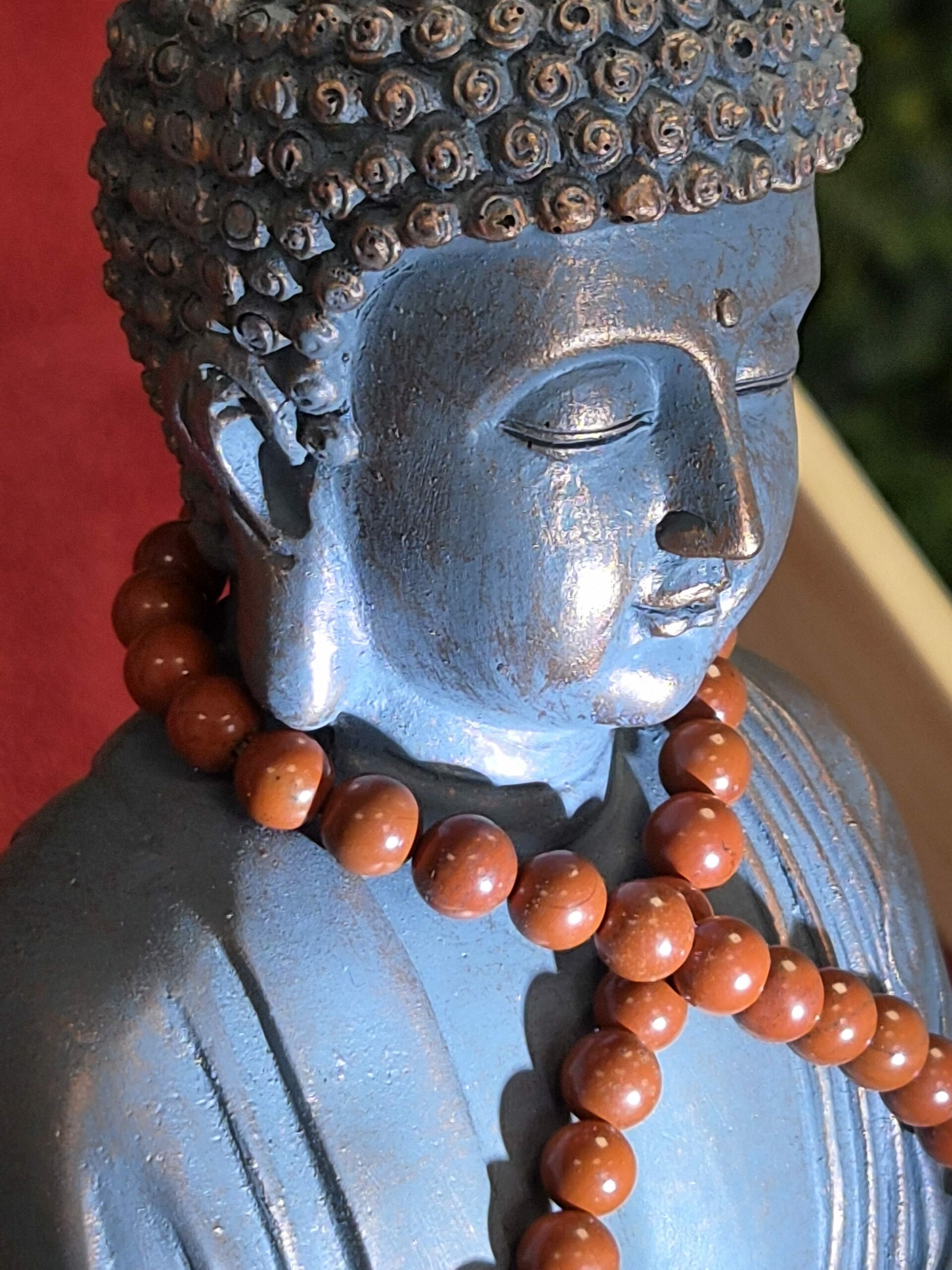 Collier Boules Jaspe Rouge