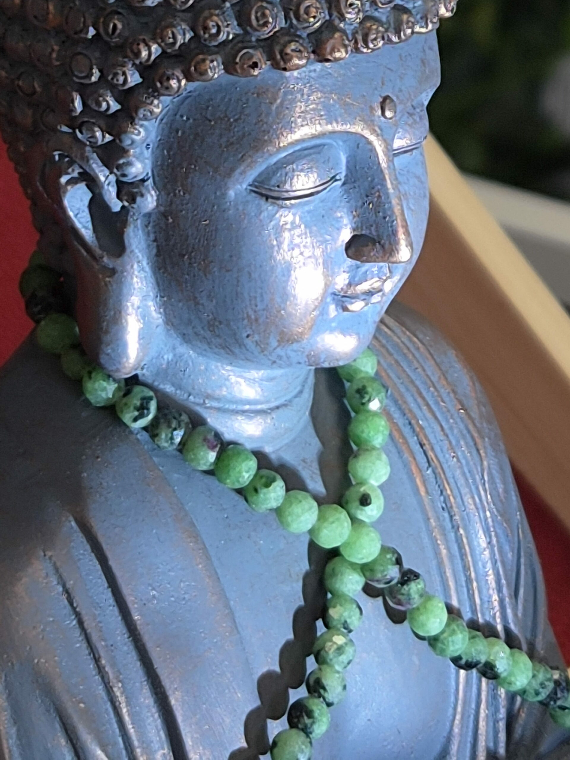 Collier Facetté Rubis Zoïsite