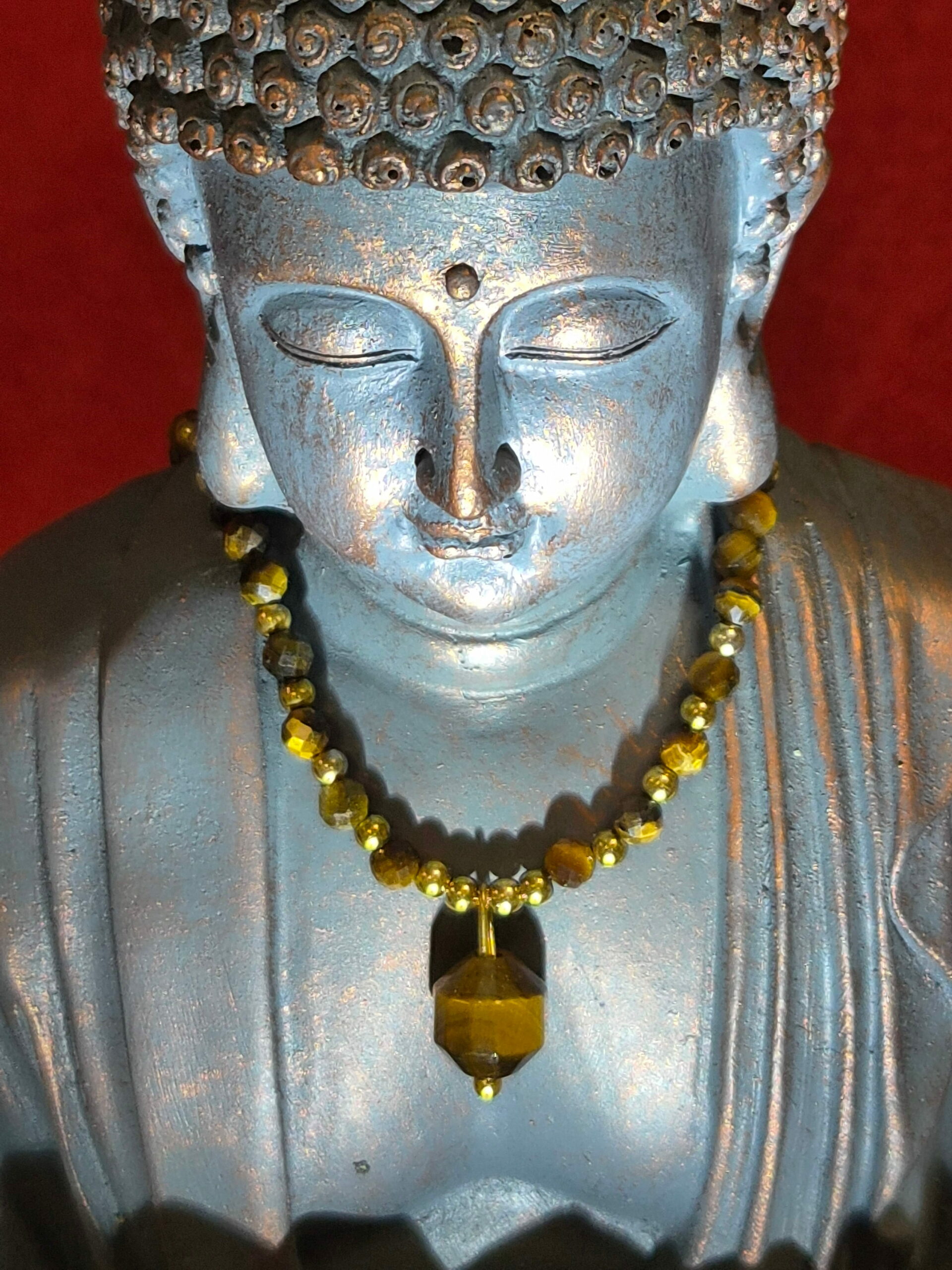Collier Néphra Doré Œil de Tigre