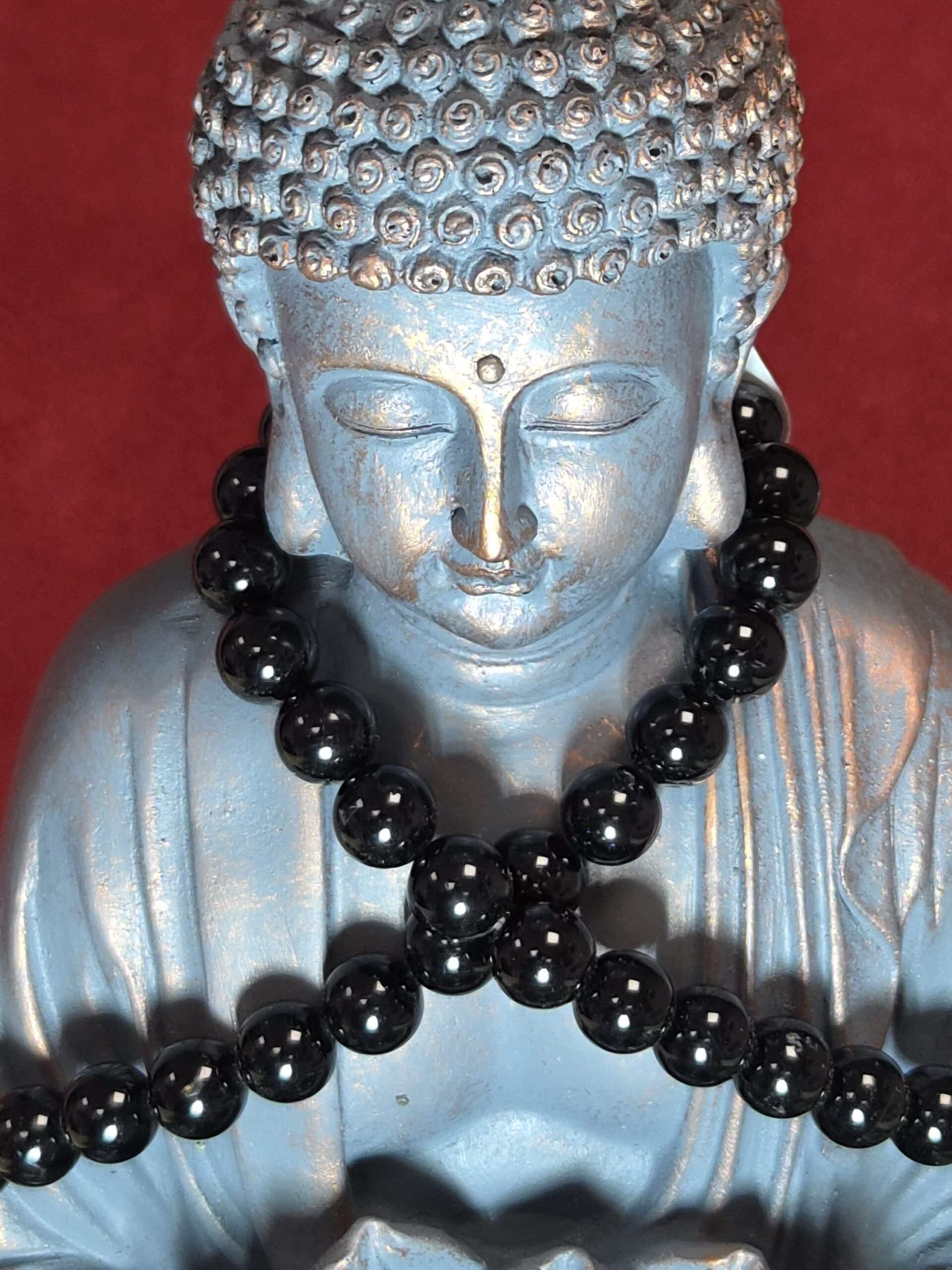 Collier Boules Obsidienne Noire