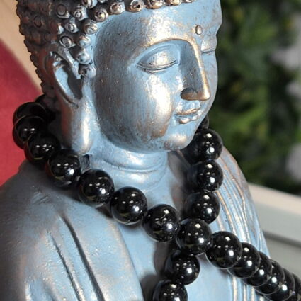 Collier Boules Obsidienne Noire