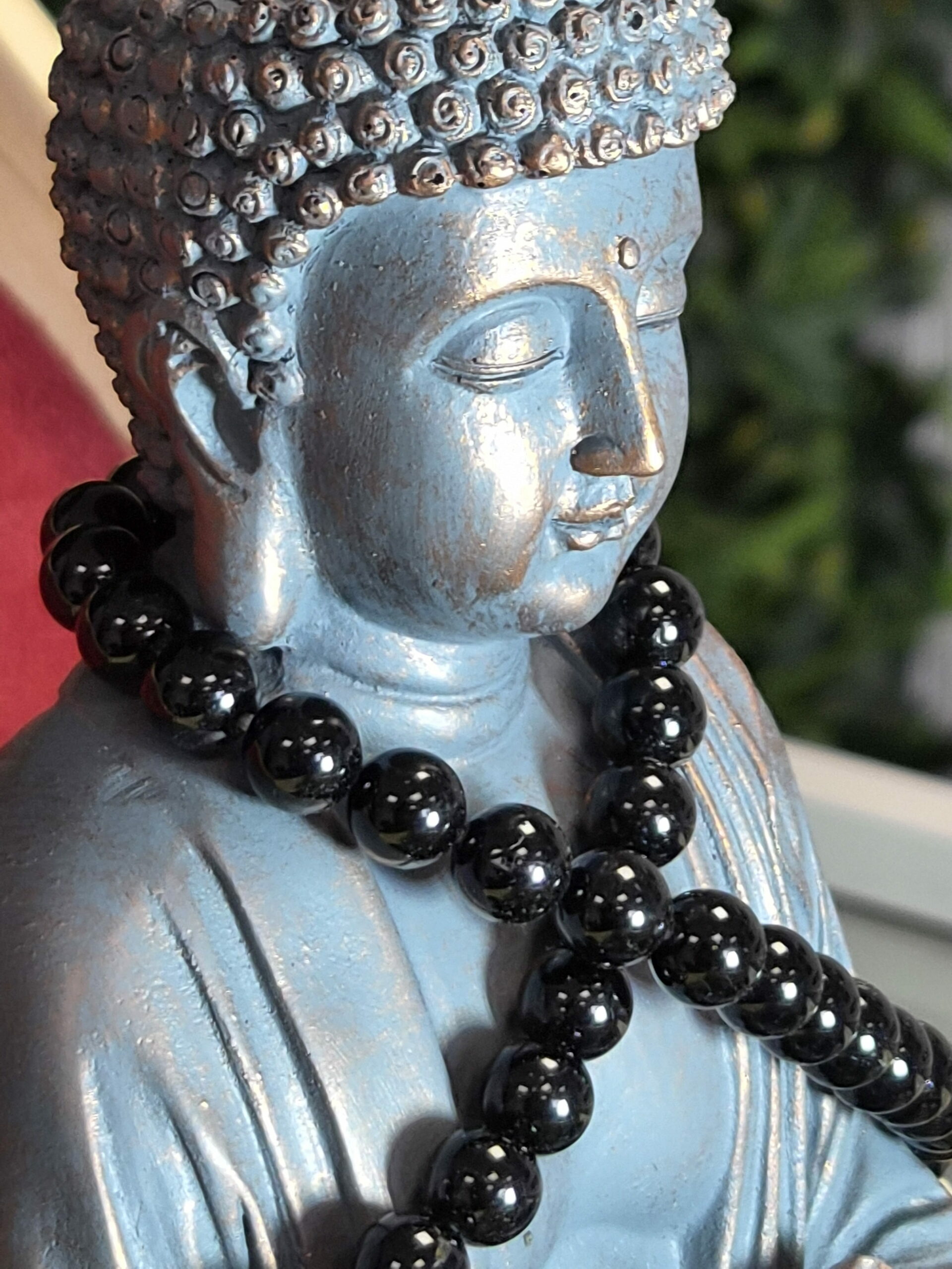 Collier Boules Obsidienne Noire
