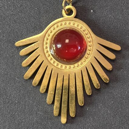 Collier Néphra Doré Cornaline
