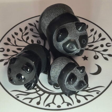 FAMILLE PANDA OBSIDIENNE NOIRE