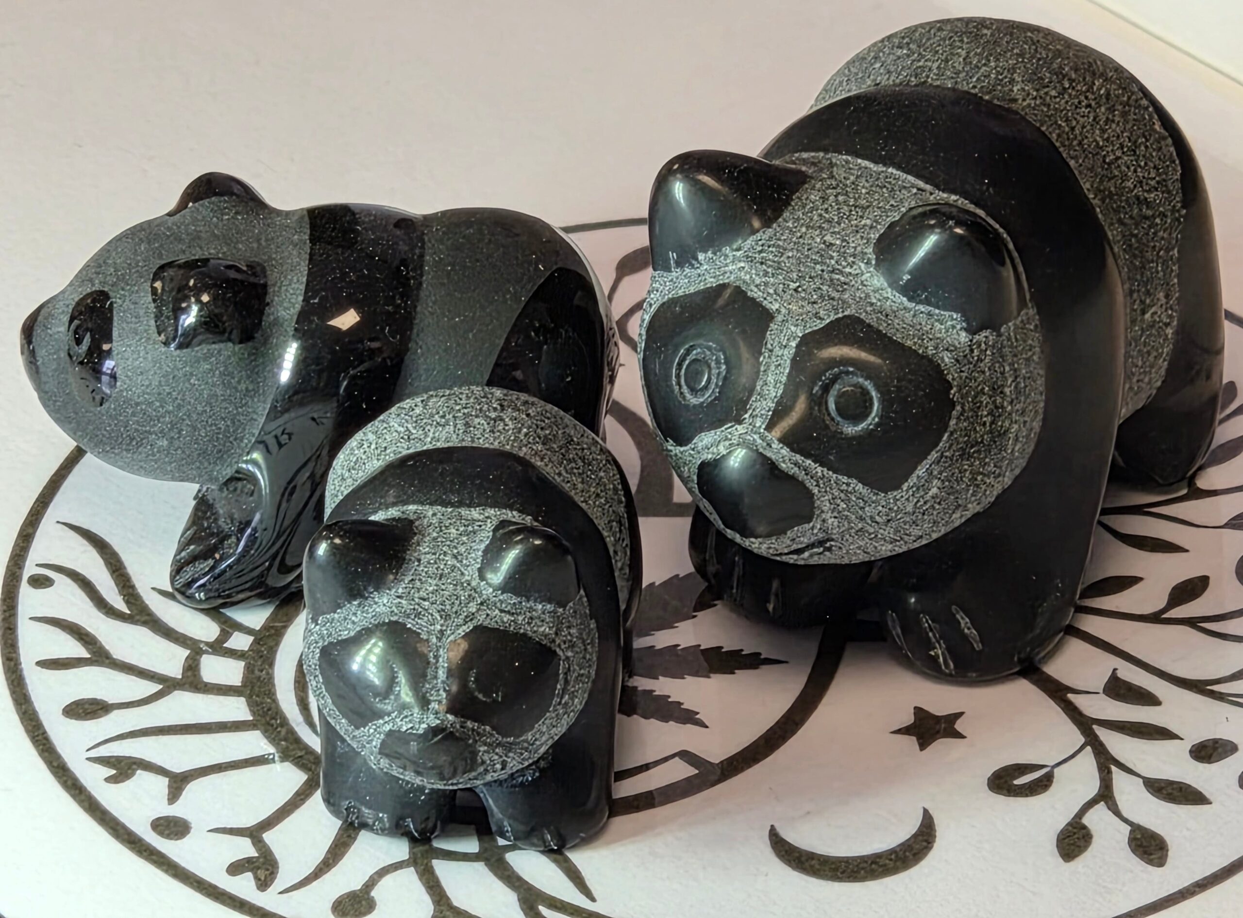 FAMILLE PANDA OBSIDIENNE NOIRE