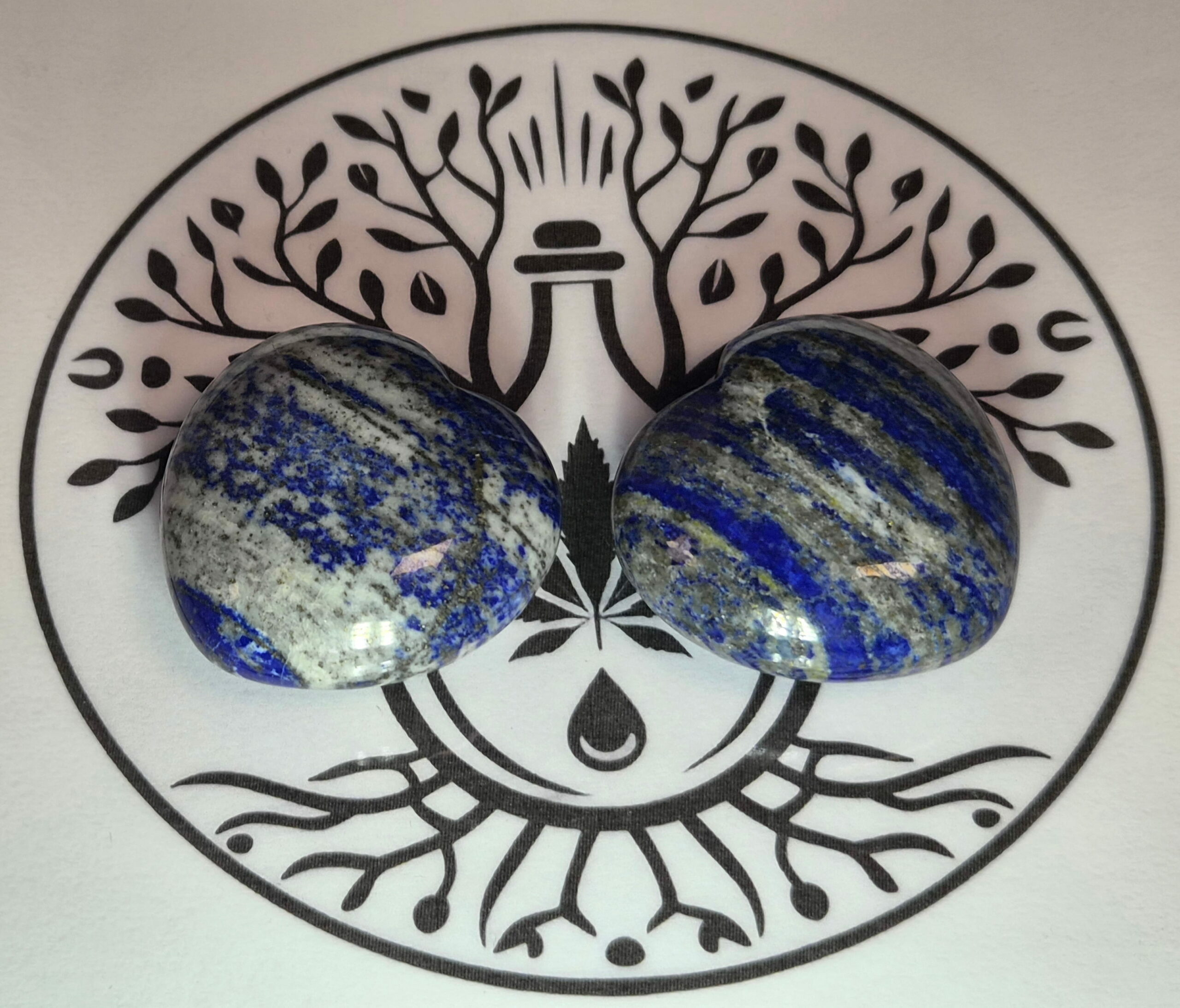 Galet coeur lapis lazuli A