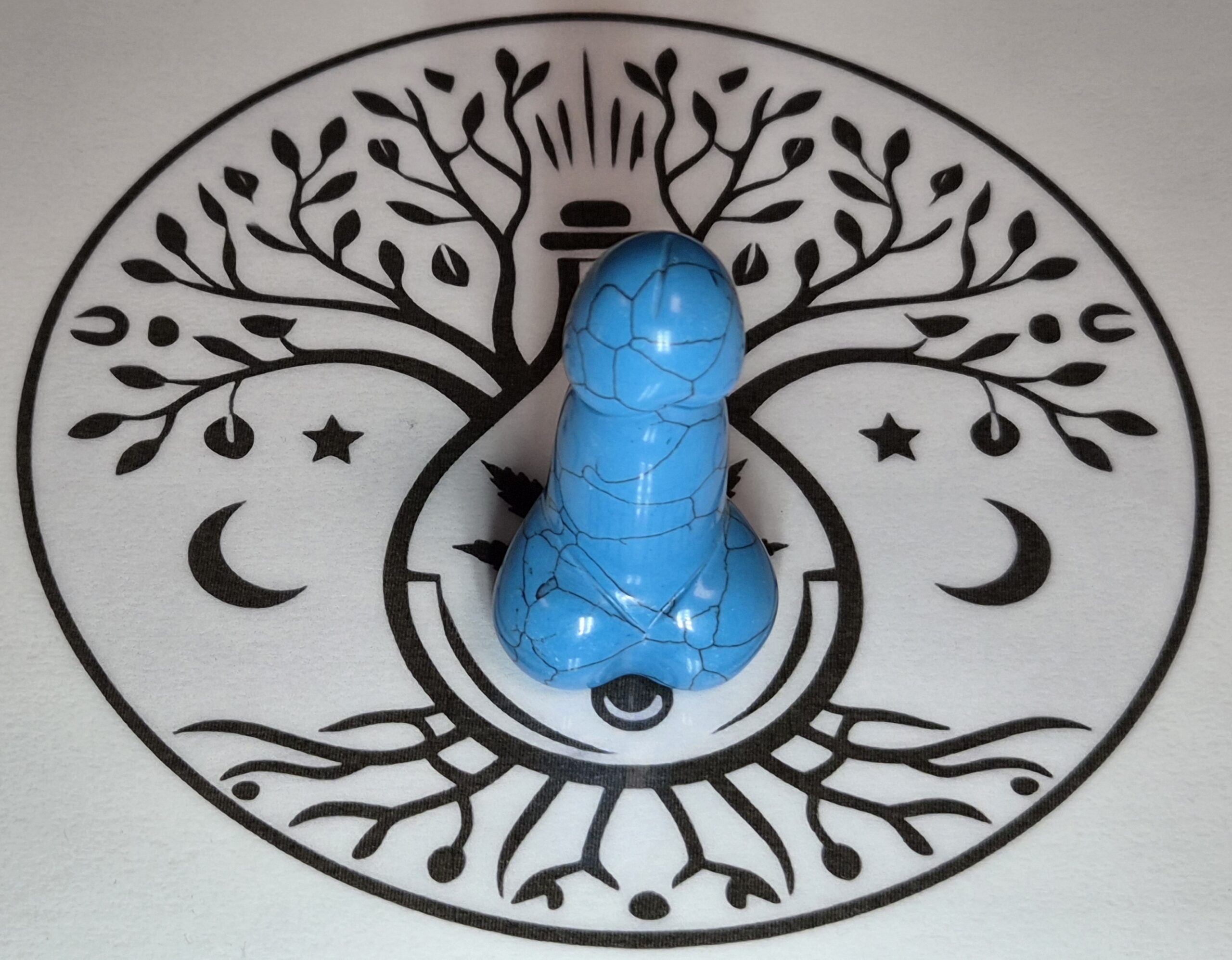 AGATE BLEUE SCULPTÉE 