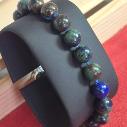 Bracelet BOULE 10 mm — Azurite-Malachite AA