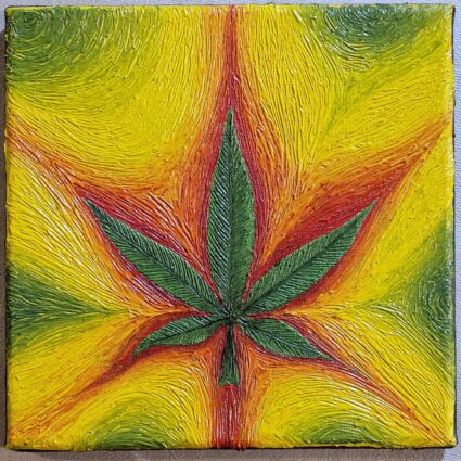 Toile Fleur Bob Marley