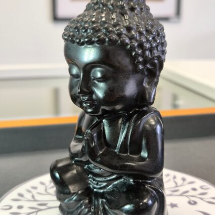 BOUDDHA INDIEN OBSIDIENNE NOIRE
