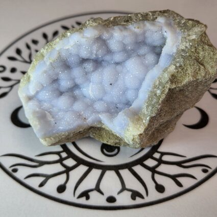 Calcédoine bleue cristallisée — Cristaux taillés AA