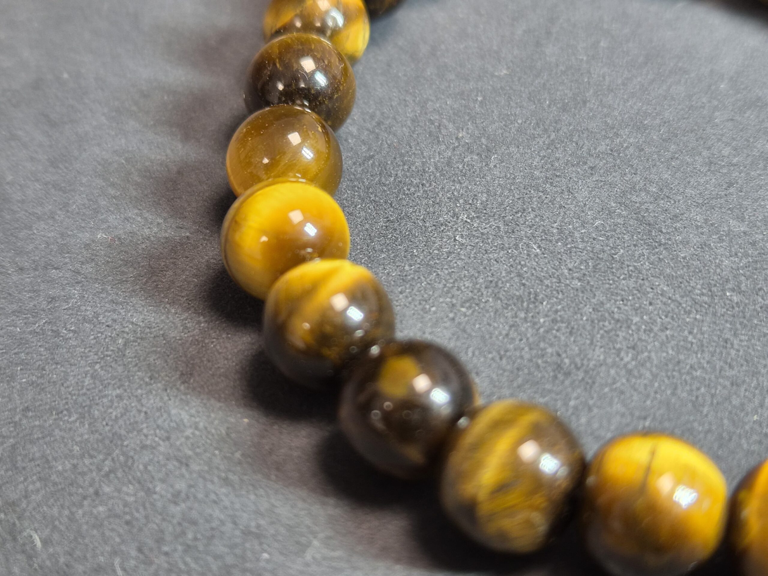 Bracelet Œil de Tigre – Perles 8 mm