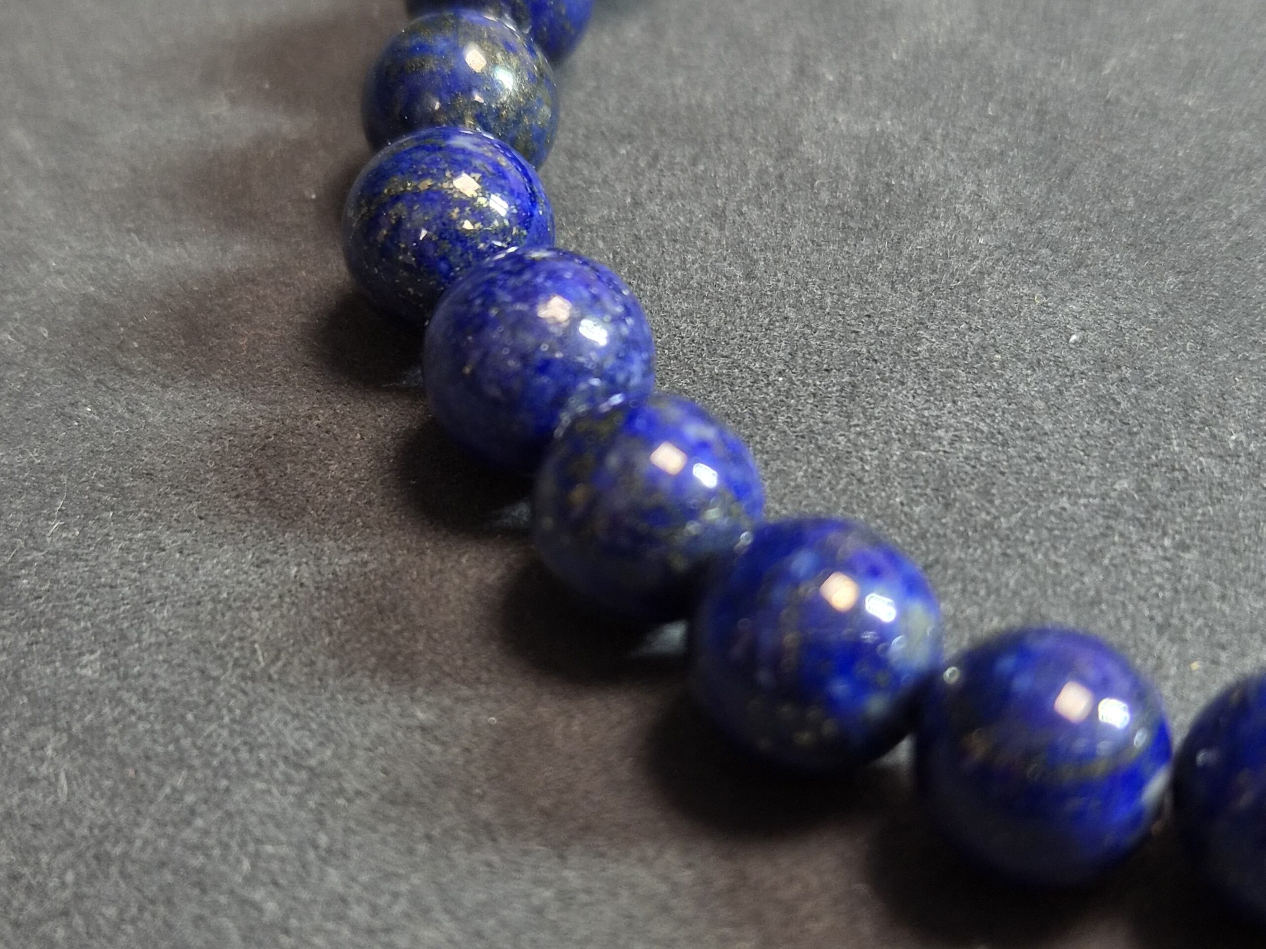 Bracelet boule 08mm lapis lazuli AA