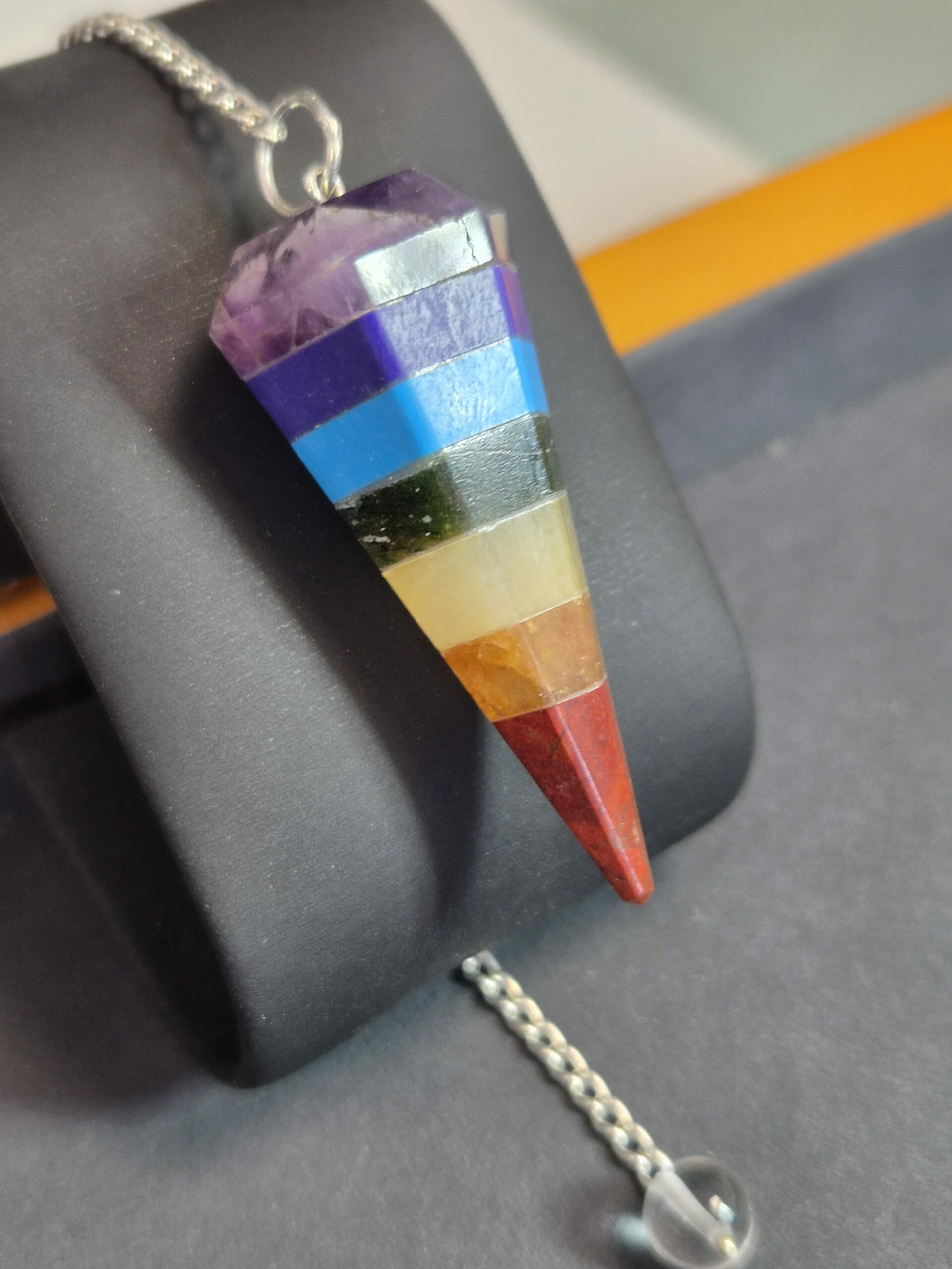 Pendule HEXAGONAL — 7 chakras A