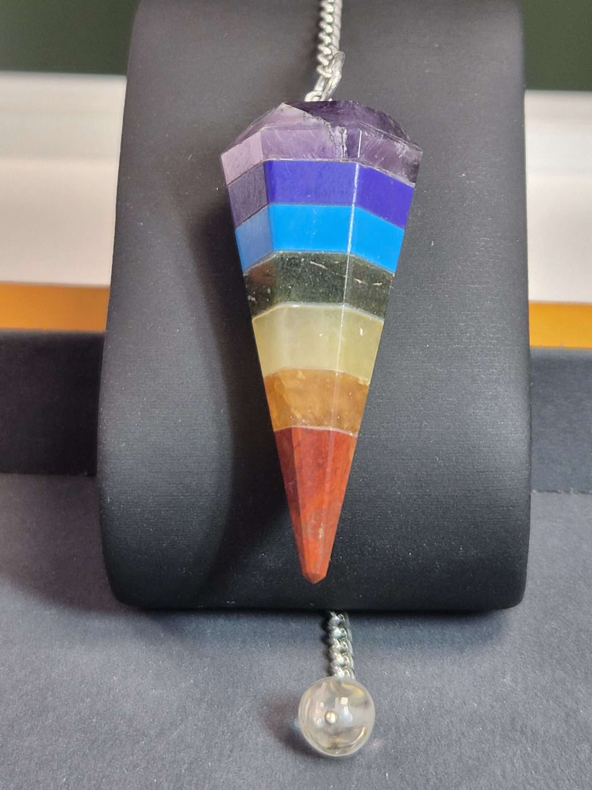 Pendule HEXAGONAL — 7 chakras A