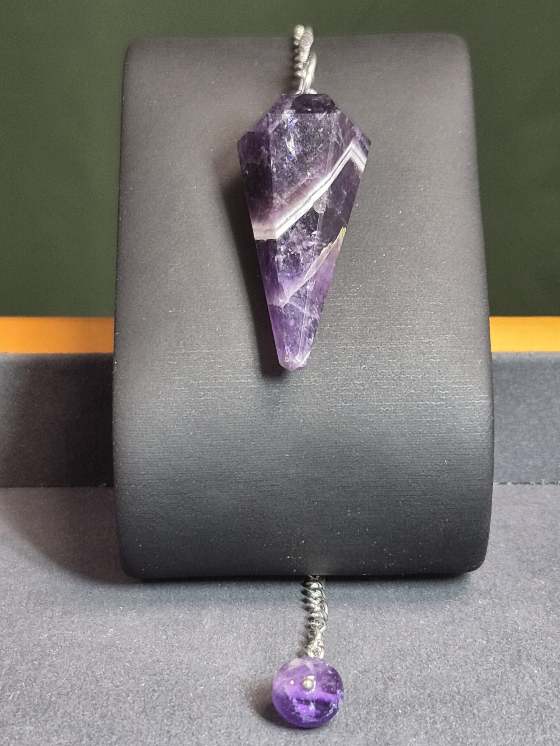 Pendule HEXAGONAL — Améthyste du Brésil A