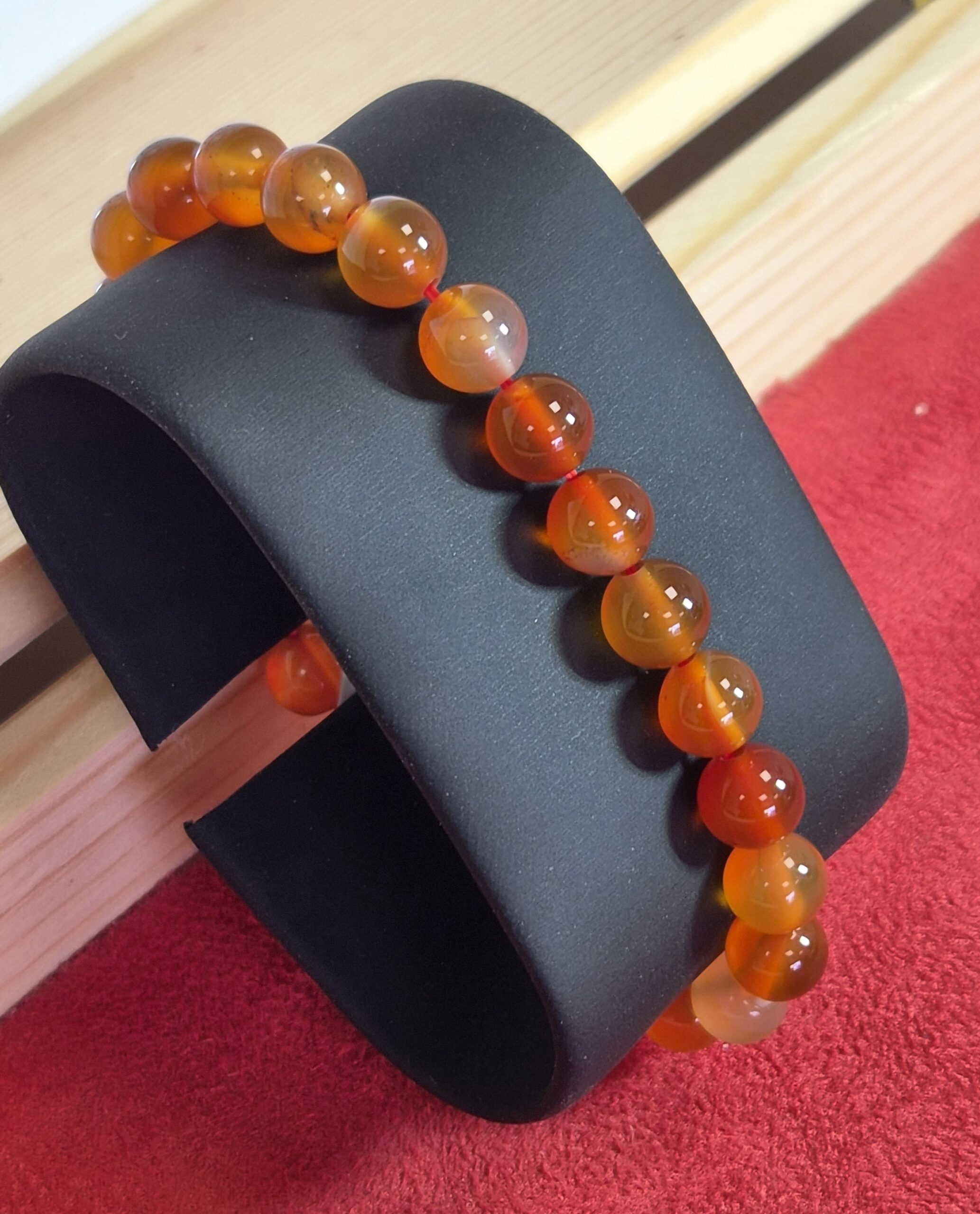 Bracelet Cornaline – Perles 8 mm