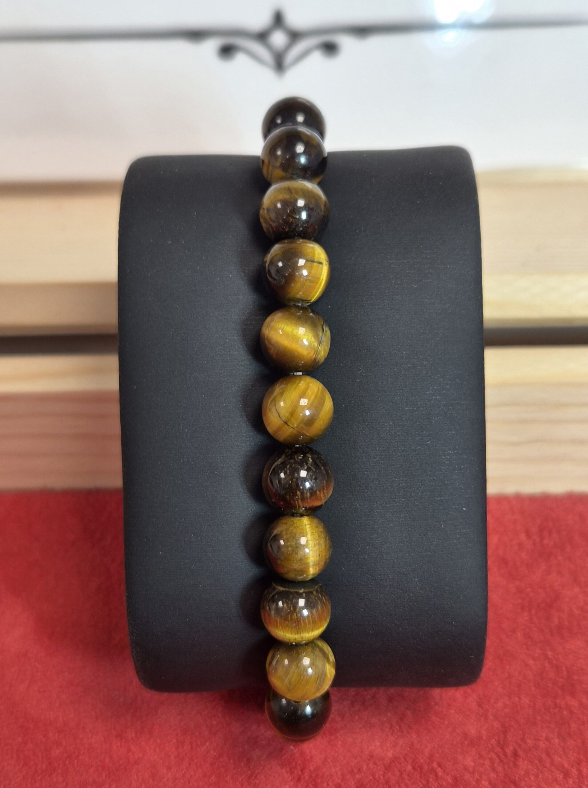 Bracelet Œil de Tigre – Perles 8 mm