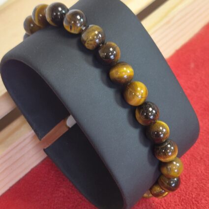 Bracelet Œil de Tigre – Perles 8 mm