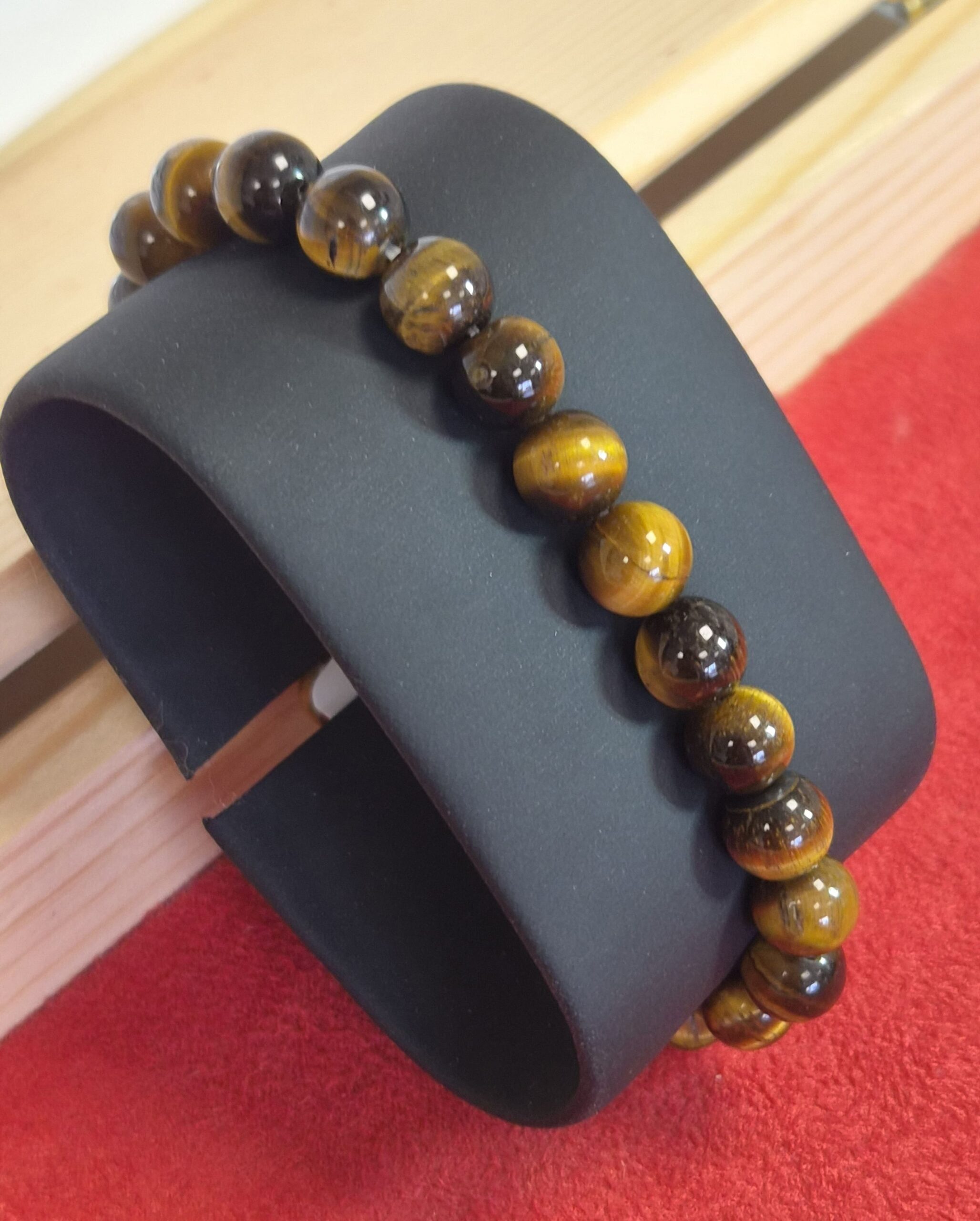 Bracelet Œil de Tigre – Perles 8 mm