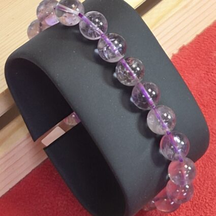 Bracelet Améthyste Claire du Brésil – Perles de 10 mm