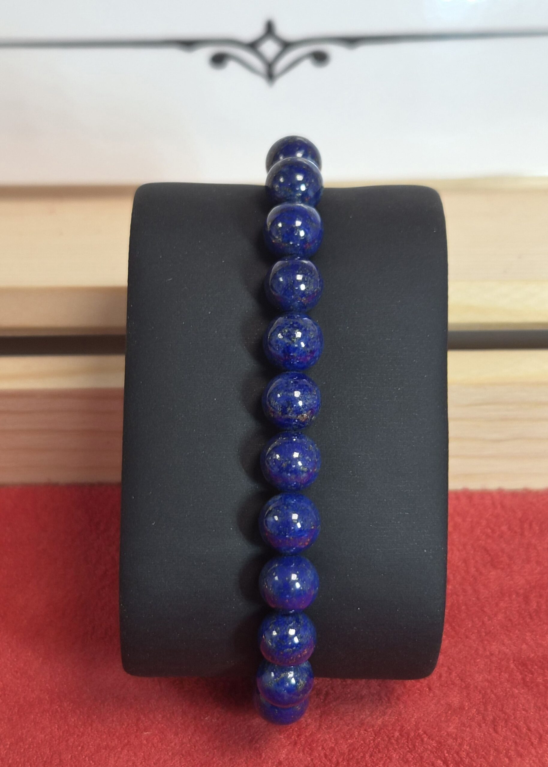 Bracelet boule 08mm lapis lazuli AA
