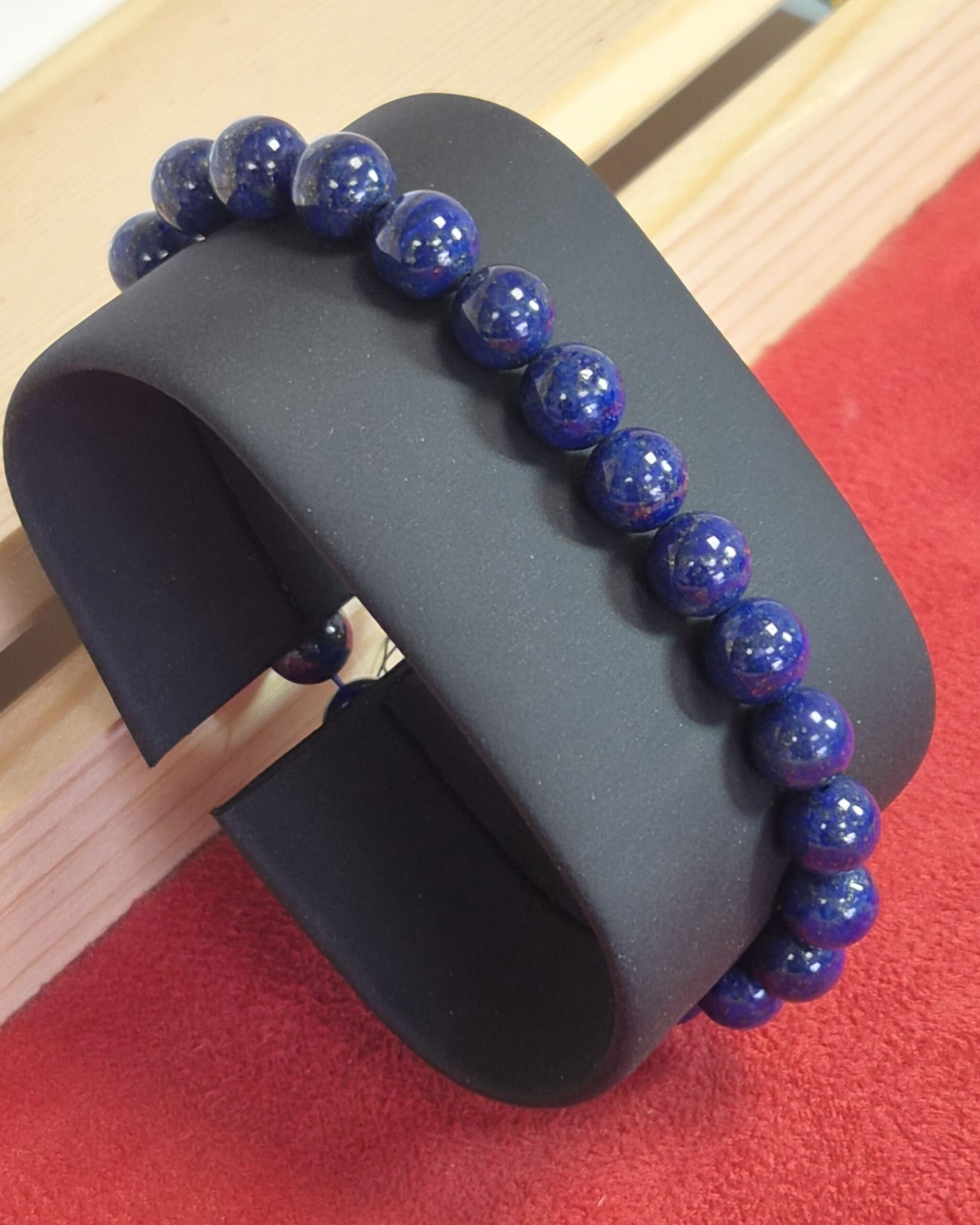 Bracelet boule 08mm lapis lazuli AA