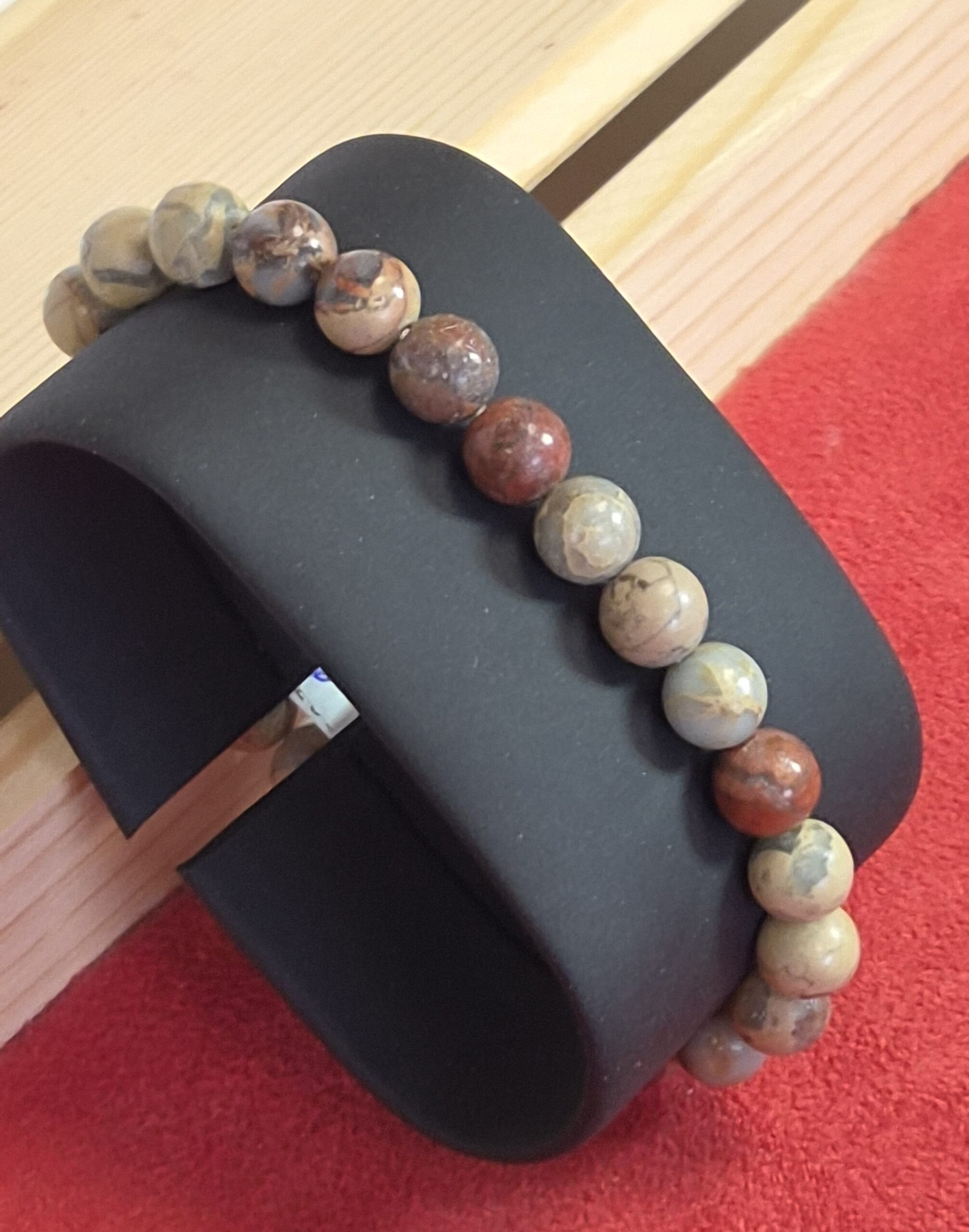 Bracelet Jaspe Bleu – Perles 8 mm