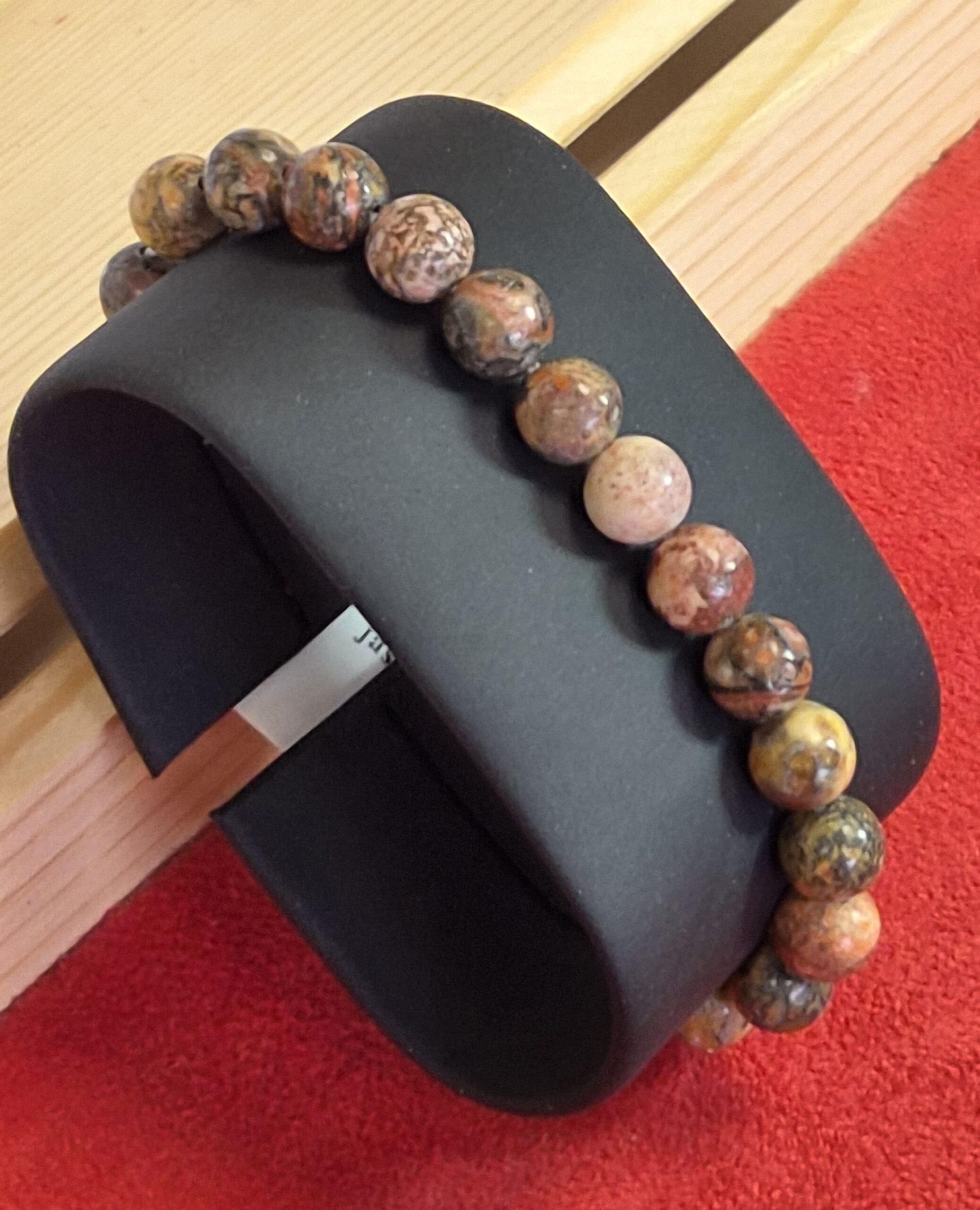 Bracelet Jaspe Léopard – Perles 8 mm
