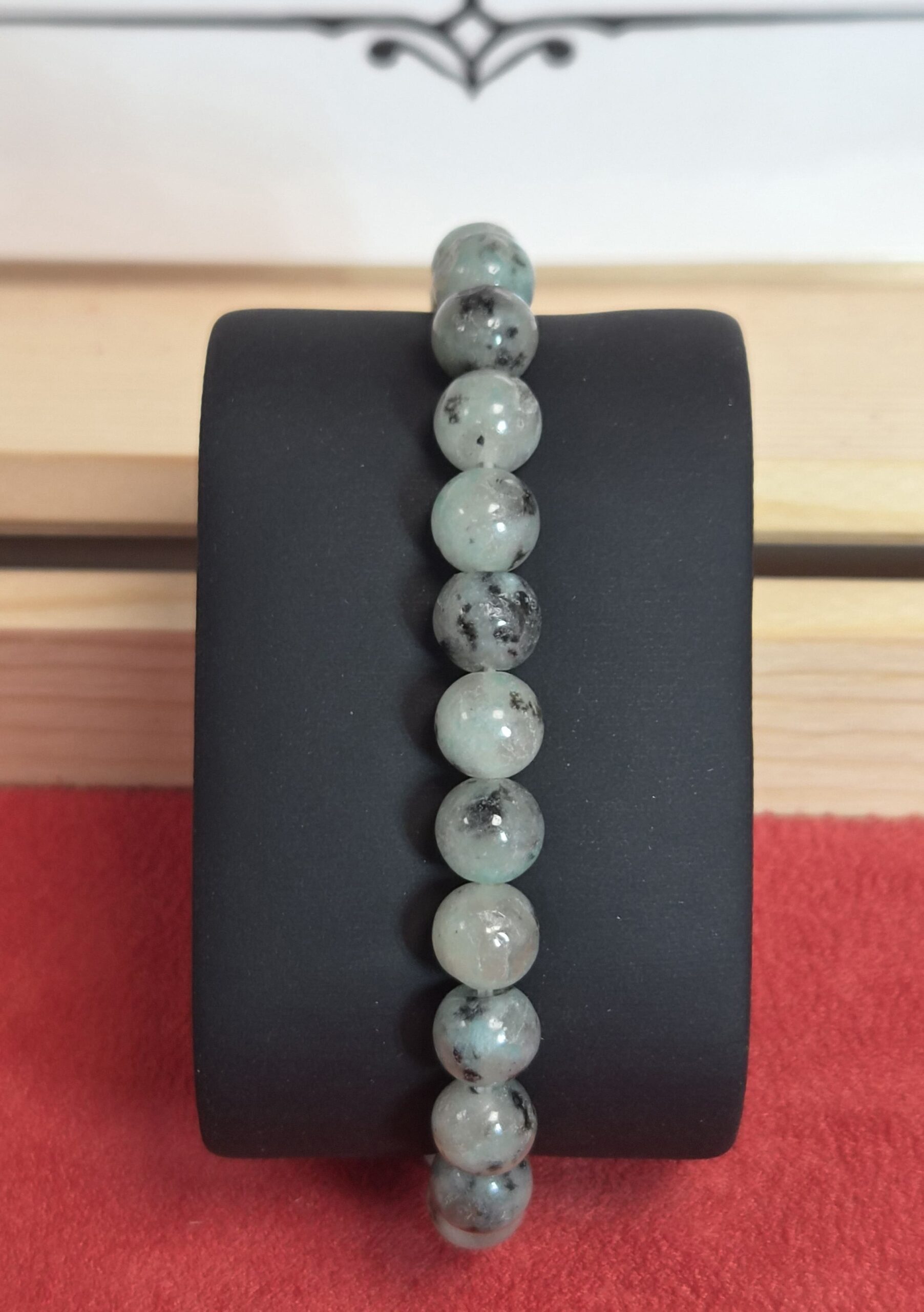 Bracelet Jaspe Kiwi – Perles 8 mm