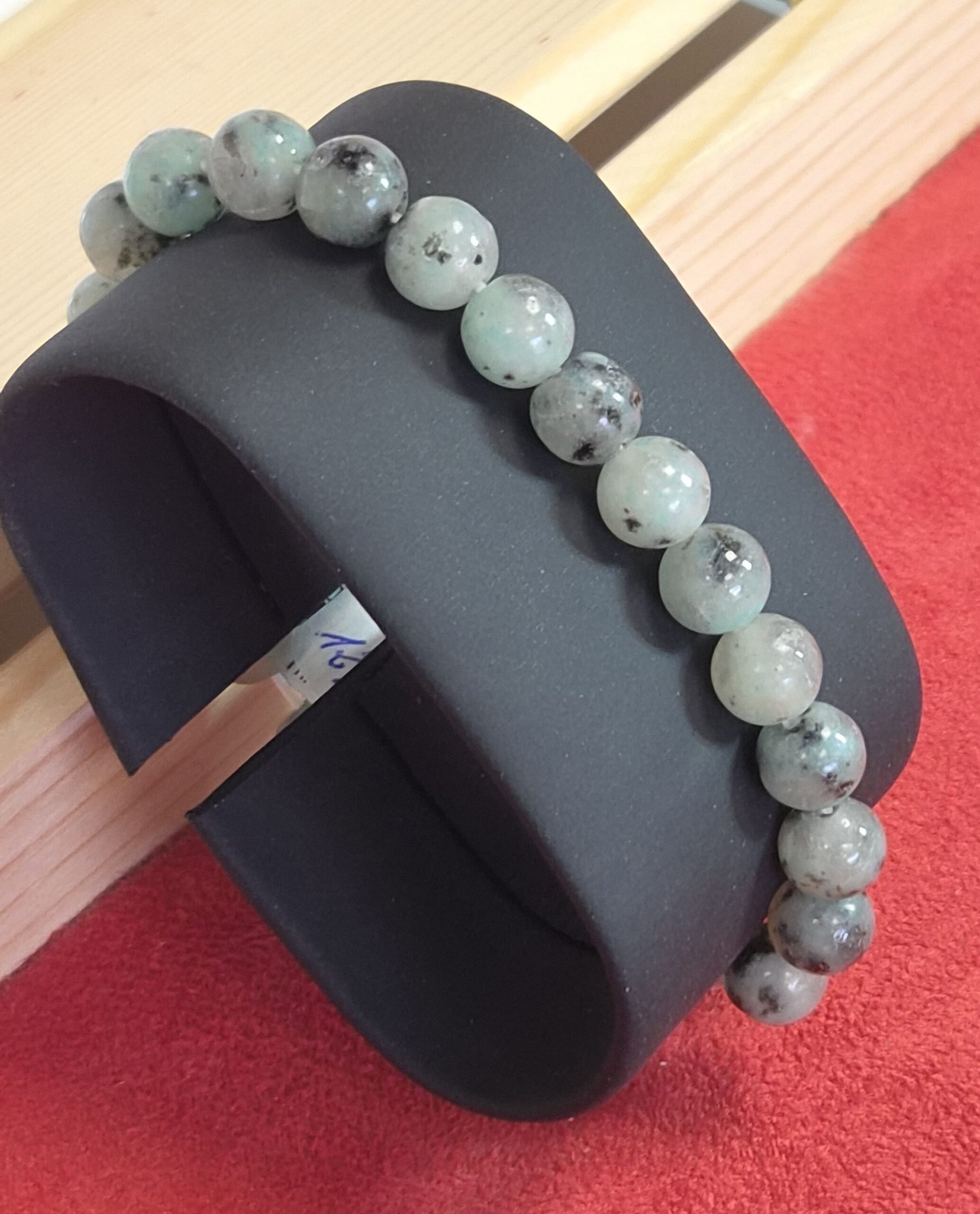 Bracelet Jaspe Kiwi – Perles 8 mm