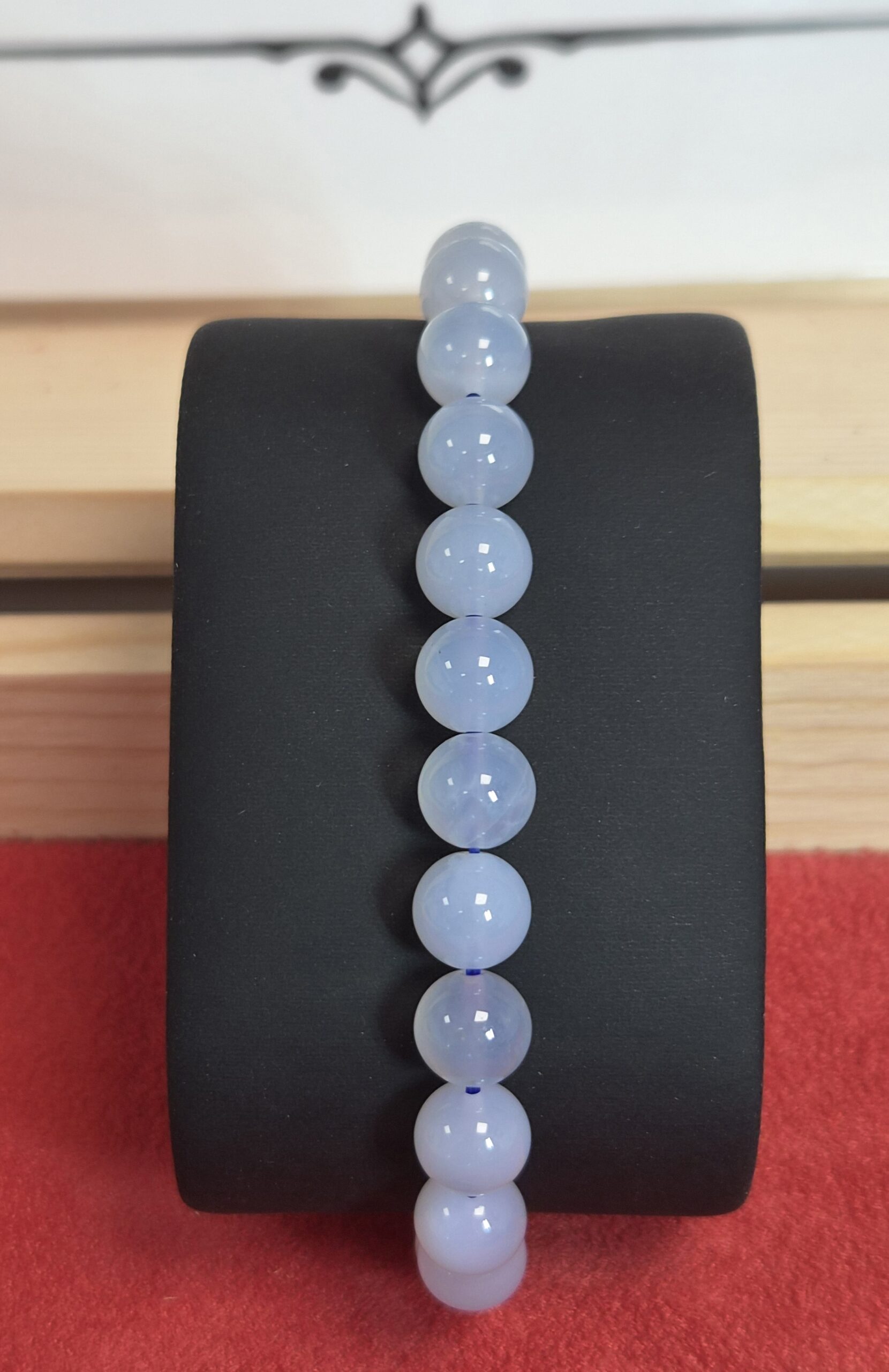 Bracelet Calcédoine Bleue du Malawi – Perles 8 mm