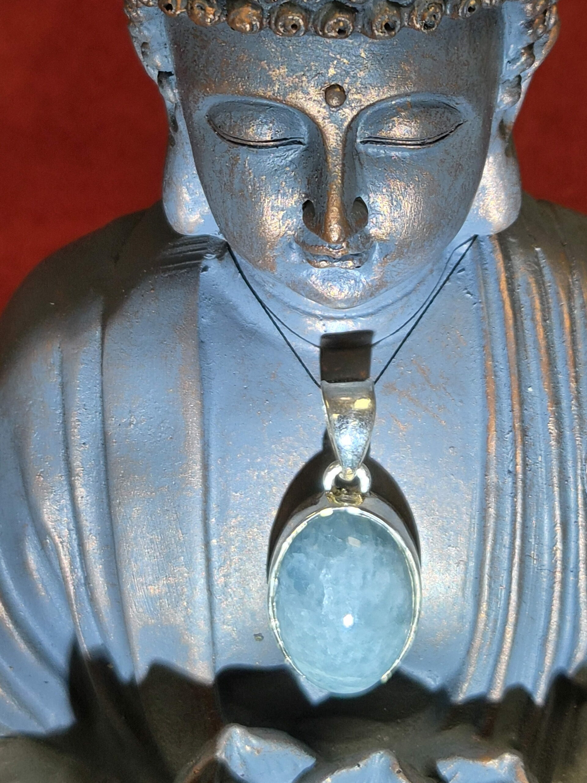 Pendentif en argent 925 — Aigue-marine AA