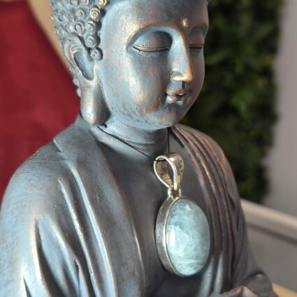 Pendentif en argent 925 — Aigue-marine AA
