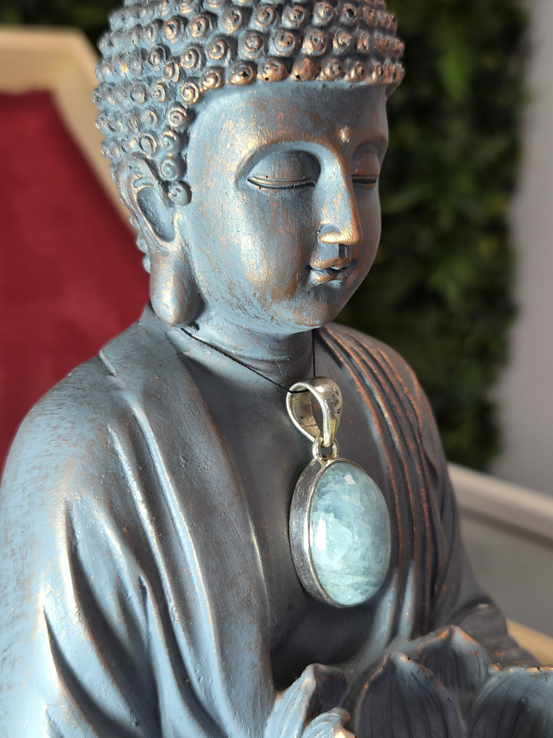 Pendentif en argent 925 — Aigue-marine AA