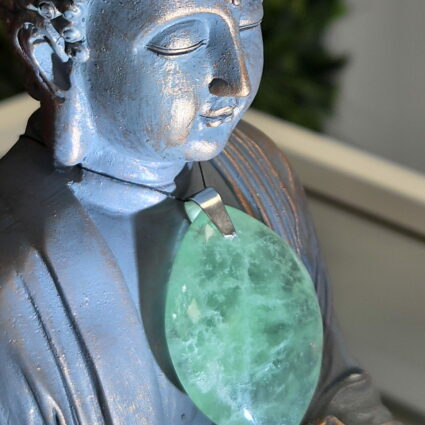Pendentif GOUTTE — Fluorine verte AA