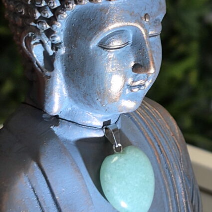 Pendentif CŒUR — Aventurine verte