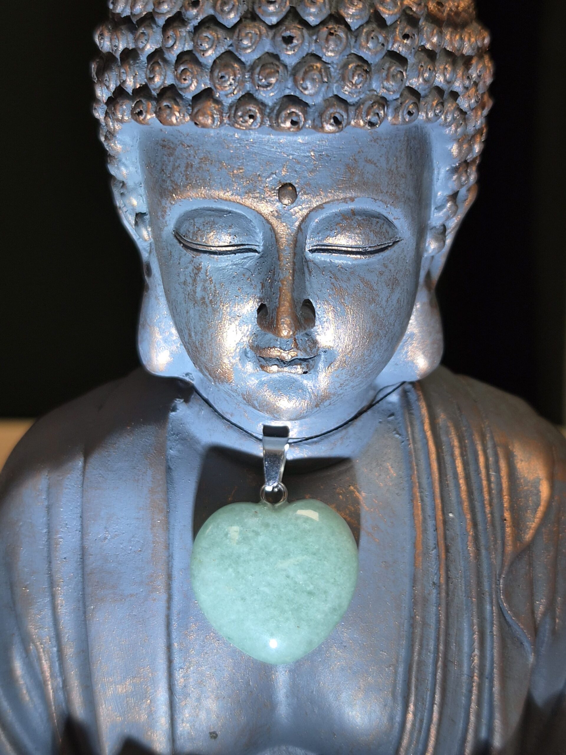 Pendentif CŒUR — Aventurine verte