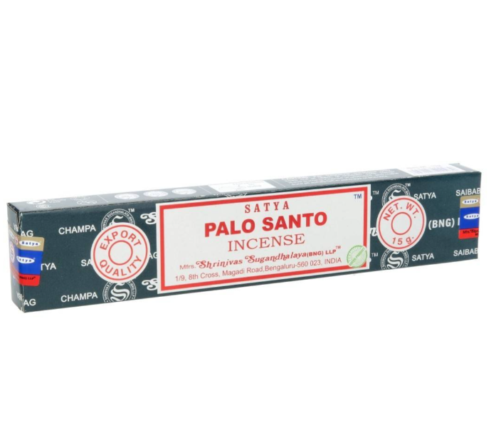 Encens Satya Palo Santo – Boîte de 12 étuis de 15 g