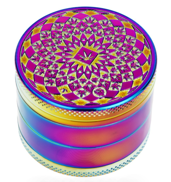 Grinder Fire-Flow Rainbow Icy Leaf 50 mm